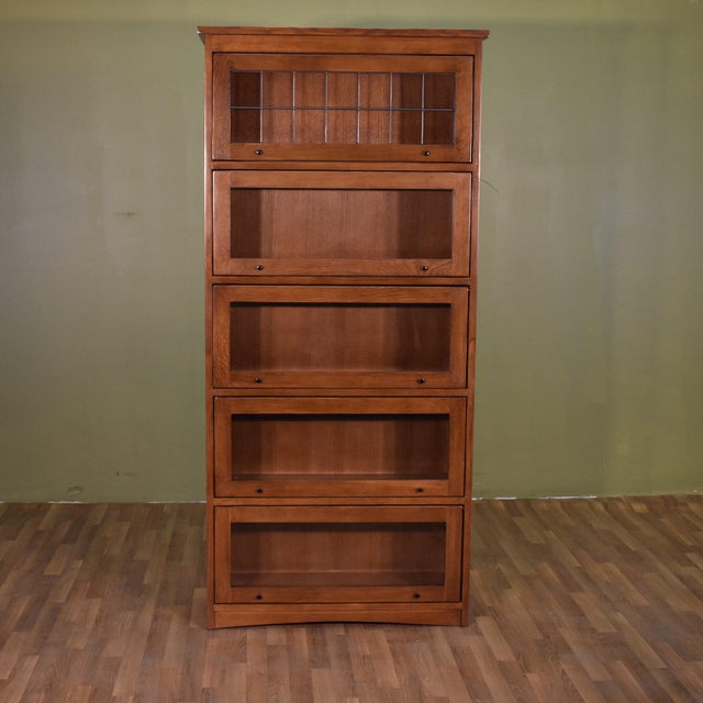 Mission Mission Craftsman Style Oak Barrister Bookcase - 5 Stack - Micheal Cherry For Sale - Image 3 of 18