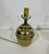 Mid-Century Modern Pair of Vintage Brass Capsule Table Lamps With Black Shades For Sale - Image 3 of 8