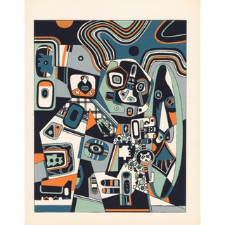 1947 Silkscreen "Two Smiles" by Steve Wheeler For Sale