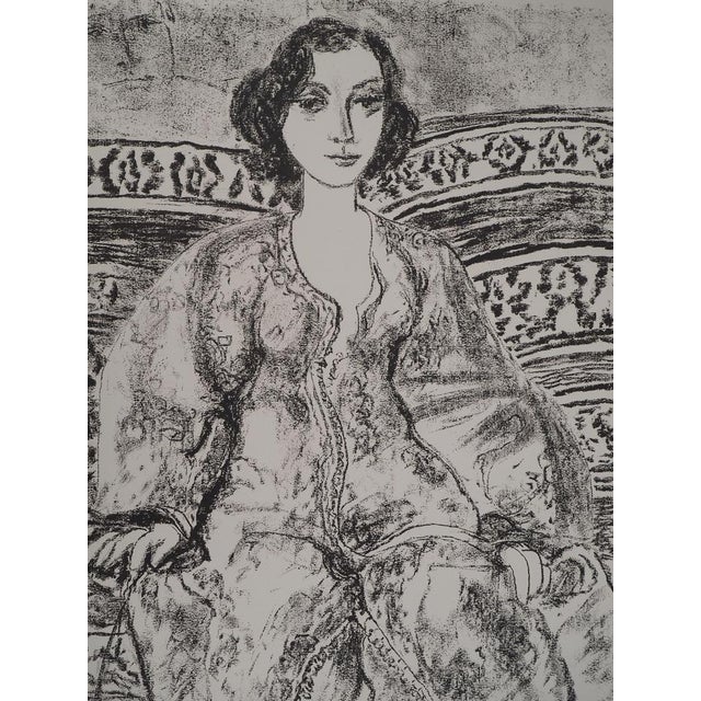 Leopoldo PRESAS (1915-2009) Young Woman on a Sofa Original Lithograph Signed in pencil On Arches wove paper, 53 x 74 cm...