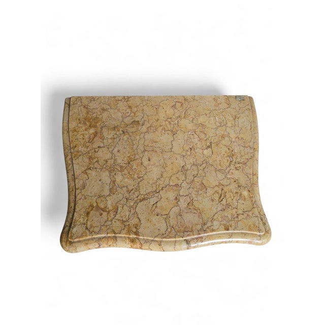 19th Century French Bedside Tables in Fruitwood with Siena Marble Tops, 1880s For Sale - Image 4 of 8