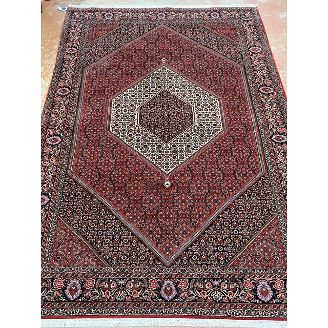 Tribal Persian Bijar Hand Knotted Wool Rug 6’10” X 10’3” For Sale - Image 3 of 7