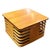 1940s Restored Rare 18" Tall Stacked Rattan MCM Coffee Table W/ Mahogany Top For Sale In Los Angeles - Image 6 of 8