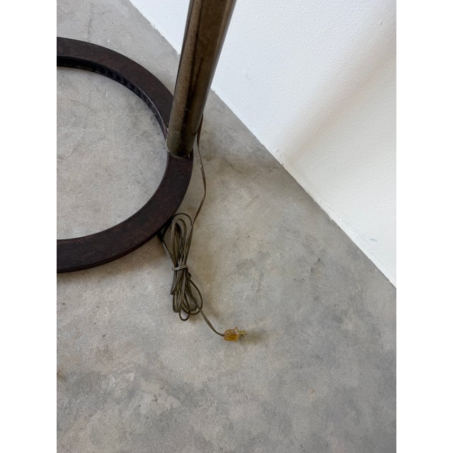 1970s Mid-Century Modern Five-Light Brass & Metal Arched Floor Lamp For Sale - Image 9 of 12