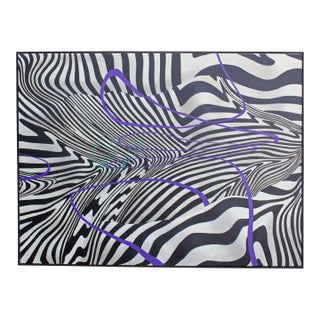 Late 20th Century Signed “Inclement Weather” Acrylic on Canvas Painting by James Massena March For Sale