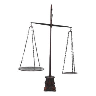 Two-Pan Floor Scale with Capital, 1800 For Sale