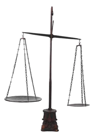 Two-Pan Floor Scale with Capital, 1800