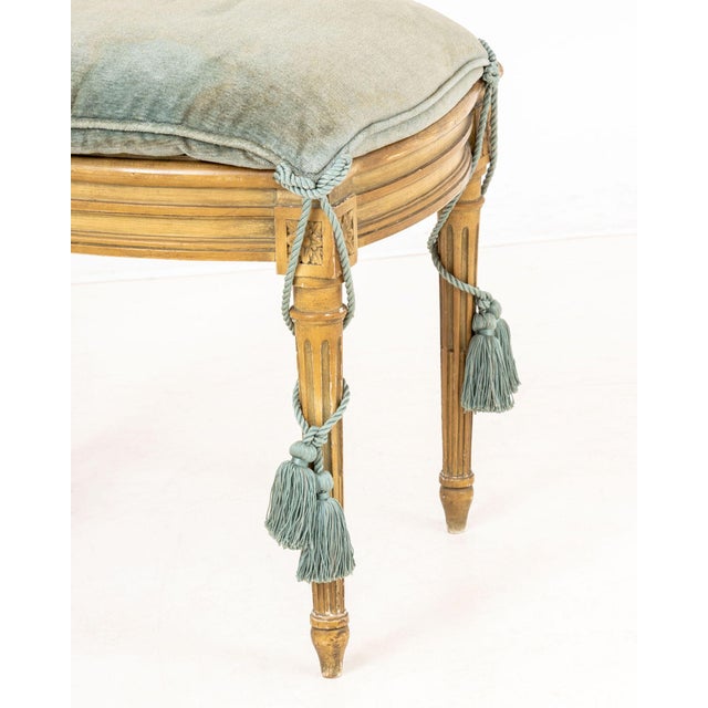 Mid 20th Century Louis XVI Style Upholstered Footstools, Pair For Sale - Image 5 of 6