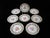 Beautiful Dresden Schumann Bavaria bread plate set of 8. White porcelain with brightly colored hand painted flowers...