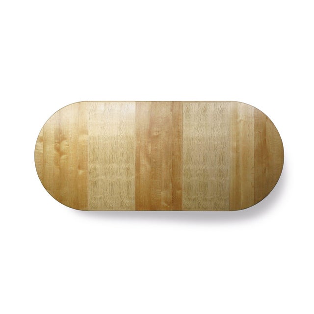 Mid 20th Century Attributed to Henning Kjærnulf Scandinavian Solid White Oak Round Dining Table With Leaves For Sale - Image 10 of 12