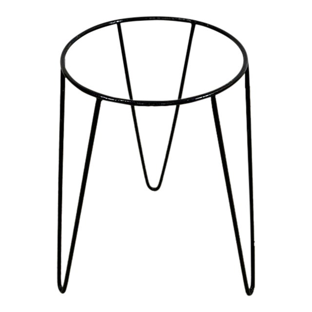 1950’s Mid-Century Modern Iron Hairpin Plant Stand For Sale