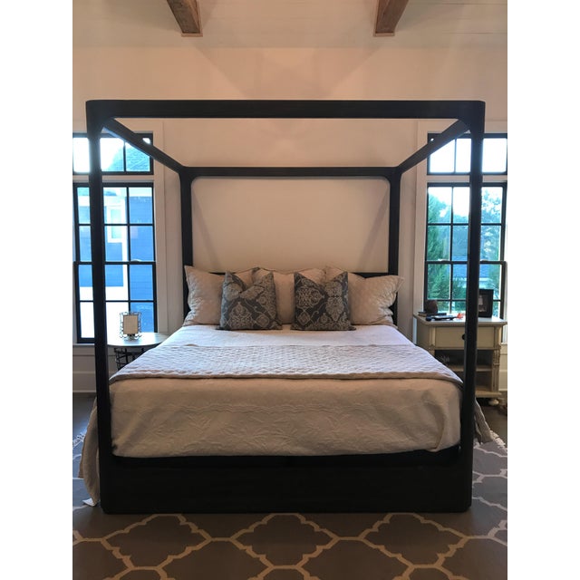 Restoration Hardware Martens King Size Oak Canopy Bed Chairish