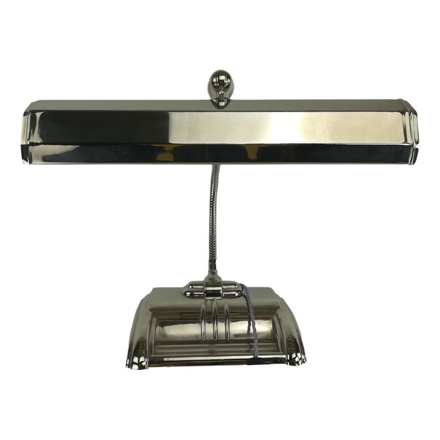 Adjustable Chrome-Plated Desk Lamp For Sale