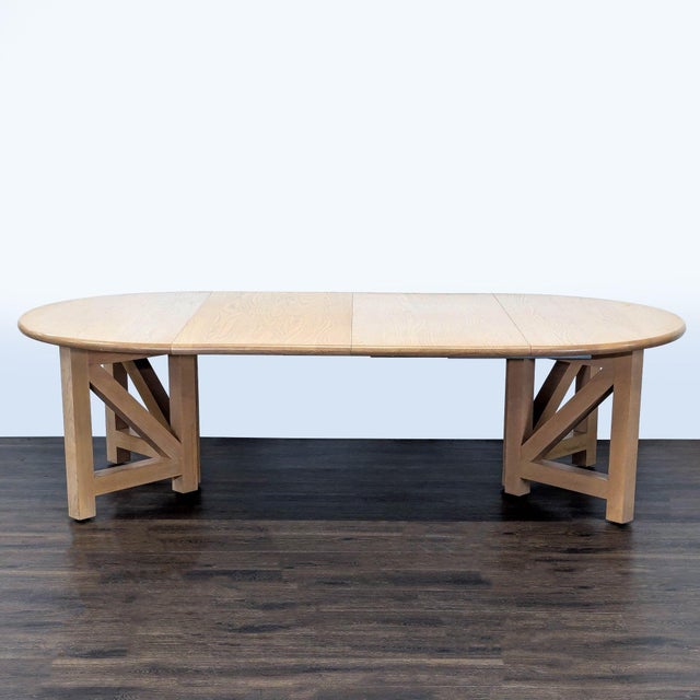 Vintage Ash Expandable Dining Table - Circa 1980s For Sale - Image 4 of 7