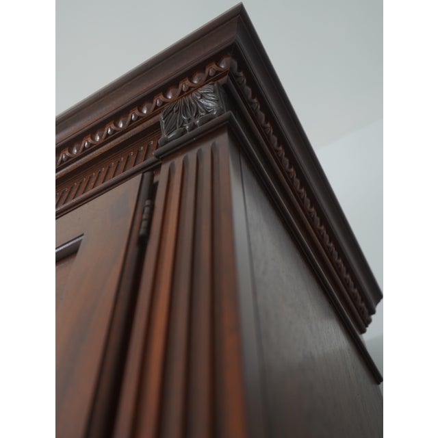 Ethan Allen 18th C. Mahogany Bedroom Armoire For Sale - Image 12 of 18