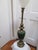 Hollywood Regency Rembrandt Emerald Green Tall Lamp With Glass Shade For Sale - Image 3 of 11