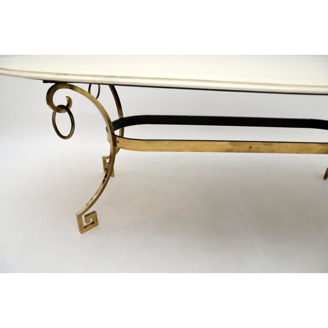 Metal Vintage Italian Brass Dining Table, 1950s For Sale - Image 7 of 10