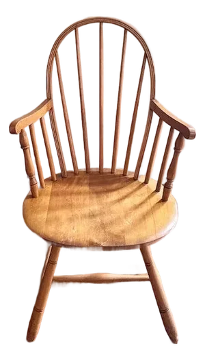Vintage Solid Wood Windsor Hoop Back Armchair