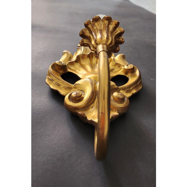 Neo-Classical Louis XV Rocaille Wall Lamps with Gilded Carved Wood Appliqués, Italy, 1940s, Set of 2 For Sale - Image 16 of 18