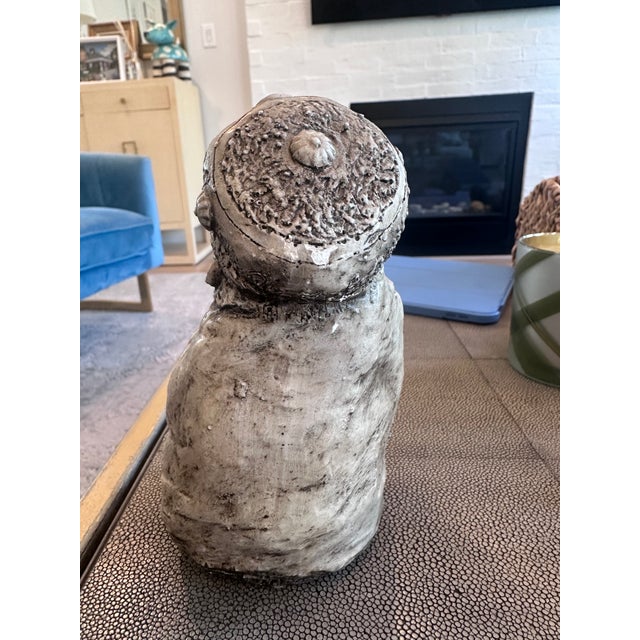 Mid-Century Modern Vintage Signed Charles Bragg Plaster Sculpture - Satirical Cleric or Rabbi Figurine For Sale - Image 3 of 6