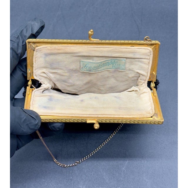 Longchamps Antique Longchamps French Micro-Beaded Embroidered Purse For Sale - Image 4 of 8