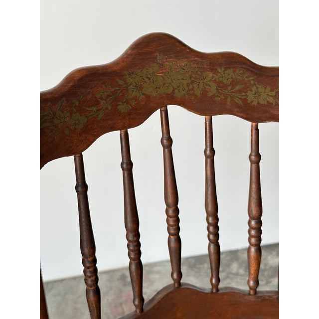 Antique Set of 4 Turned-Spindle Cane Seat Dining Chairs For Sale - Image 18 of 18