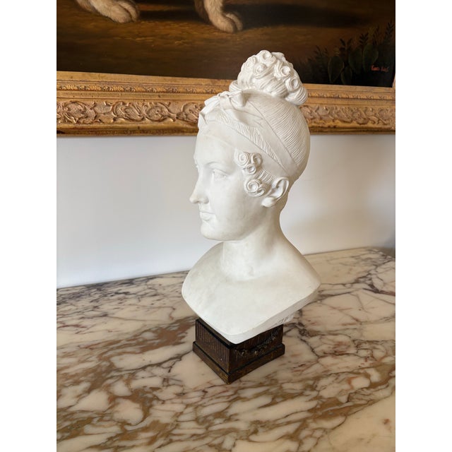 Vintage Sevres Bisque Porcelain Bust of Empress Marie-Louise For Sale - Image 11 of 12