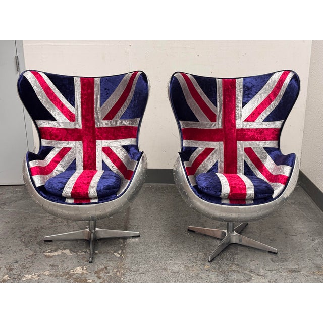 Design Plus Gallery presents a Pair Union Jack Accent Chairs from Acme Furniture. The chairs are inspired by Arne...