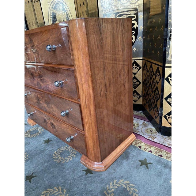 Art Deco Chest of Drawers in Wood For Sale - Image 3 of 11
