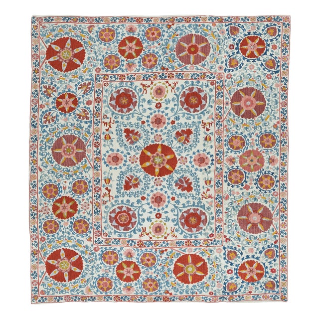 4.4x4.8 Ft Embroidered Silk Wall Hanging. Traditional Table Cover. New Bedspread For Sale