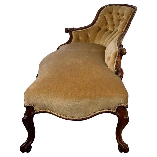 19th Century Victorian Mahogany Chaise Longue For Sale - Image 9 of 12