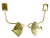 Brass Vintage Gold Brass Fan Curtain Drapery Holdback Sconces For Sale - Image 8 of 12