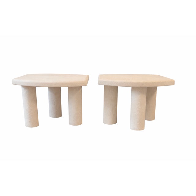 Maxime Boutillier Plaster Side Tables For Sale - Image 4 of 11