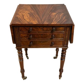 Vintage Brown Pembroke Table For Sale