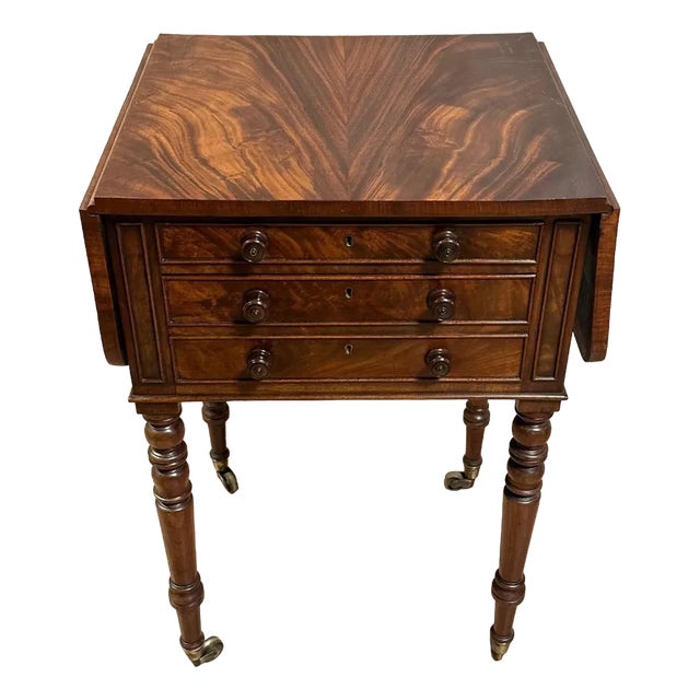 Vintage Brown Pembroke Table For Sale