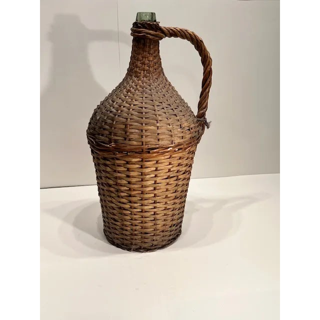 Vintage French Wicker Demi John Jug #344 Vintage French Wicker Demi John Wicker-covered Demi John jugs are a charming...