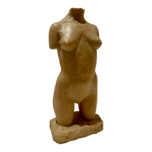 Mid 20th Century Larry Mohr Signed Resin Figurative Torso Sculpture Modernist Female Form