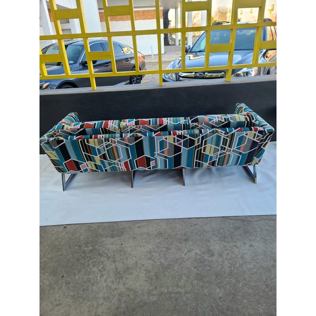 Milo Baughman Thayer Coggin Cantilever Chrome Sofa For Sale - Image 11 of 17