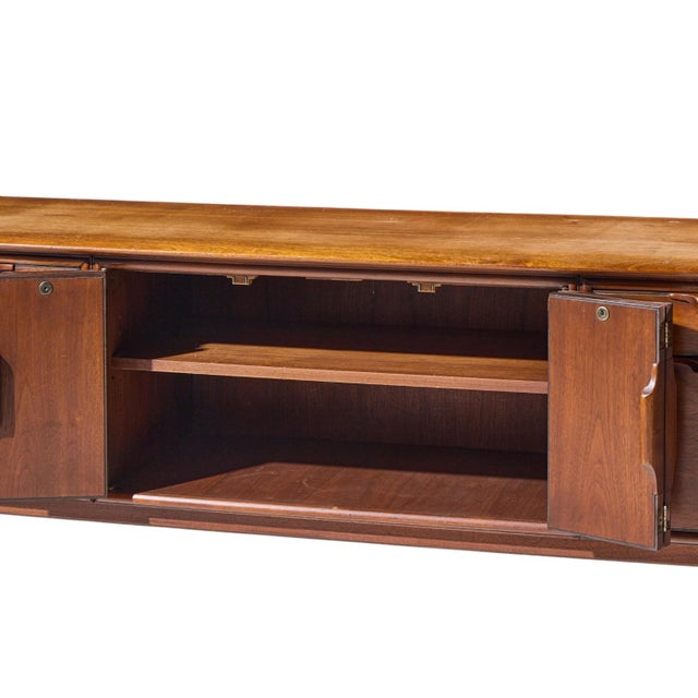 Alma Castilian Mid Century Walnut Credenza For Sale - Image 10 of 11