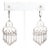 Estate Diamond 14k White Gold Fancy Chandelier Earrings, 2 pieces For Sale