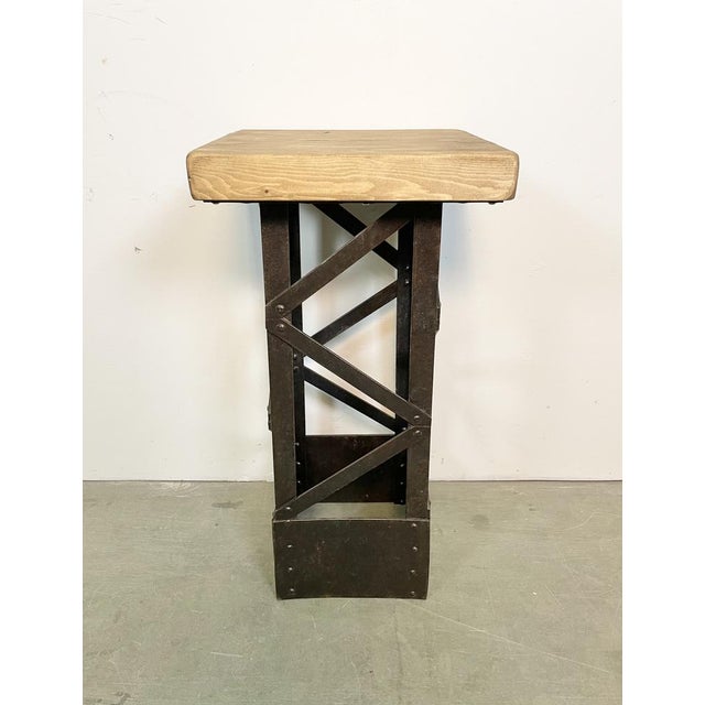 Industrial Riveted Side Table, 1960s For Sale - Image 11 of 14