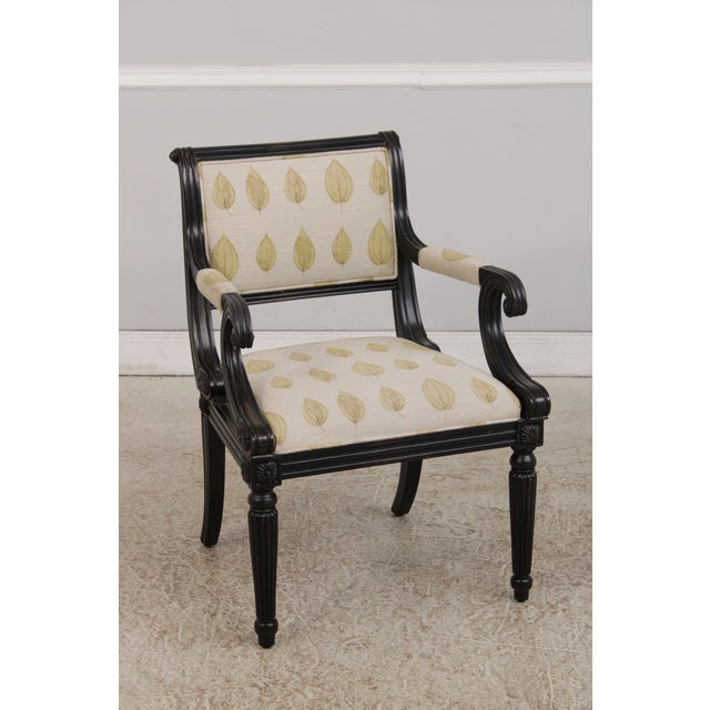 Hickory Chair Upholstered Armchair & Ottoman For Sale In Philadelphia - Image 6 of 18