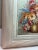 Cream Vintage Impasto Oil Floral Still Life Oil Painting in Textured Cream Wood Frame For Sale - Image 8 of 8