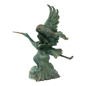 "Emerald Dream" Bronze Sculpture by Jiang Tie Feng (1991)