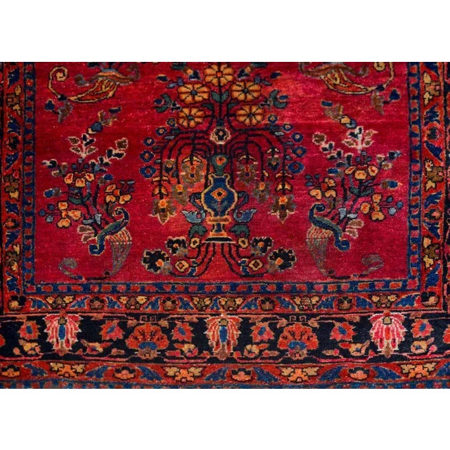 Raspberry Red Early 20th Century Sarouk Rug For Sale - Image 8 of 13