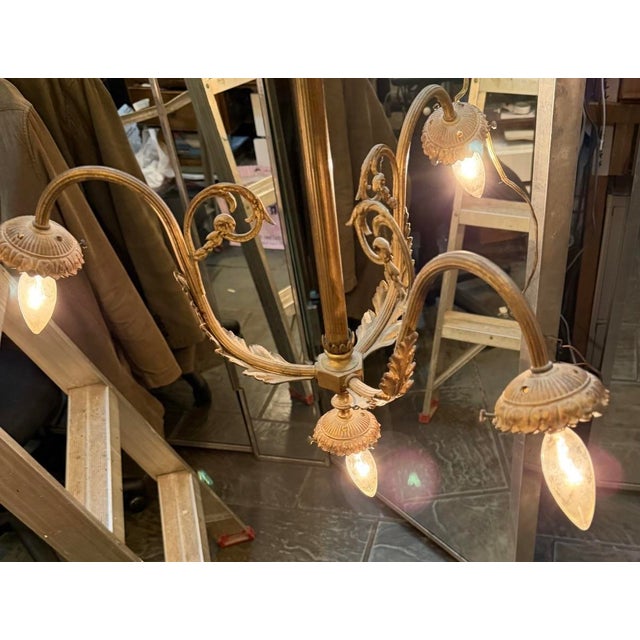1930s Art Nouveau Chandelier For Sale - Image 9 of 9