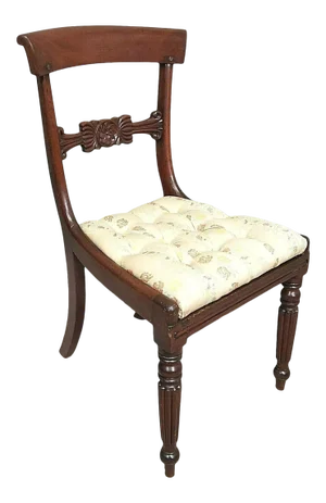 Antique 1800's George III Style Mahogany English Regency Desk Vanity Chair