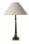 Patinated Brass Column Lamp, Britain, 1940s For Sale