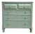Antique 2-Over-3 Chest of Drawers Painted in Cameroon Green For Sale