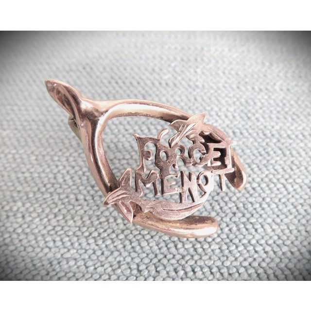 Antique 10K Solid Gold Wishbone Forget-Me-Not Brooch Lapel Pin is the perfect way to say Happy Valentine's Day to that...